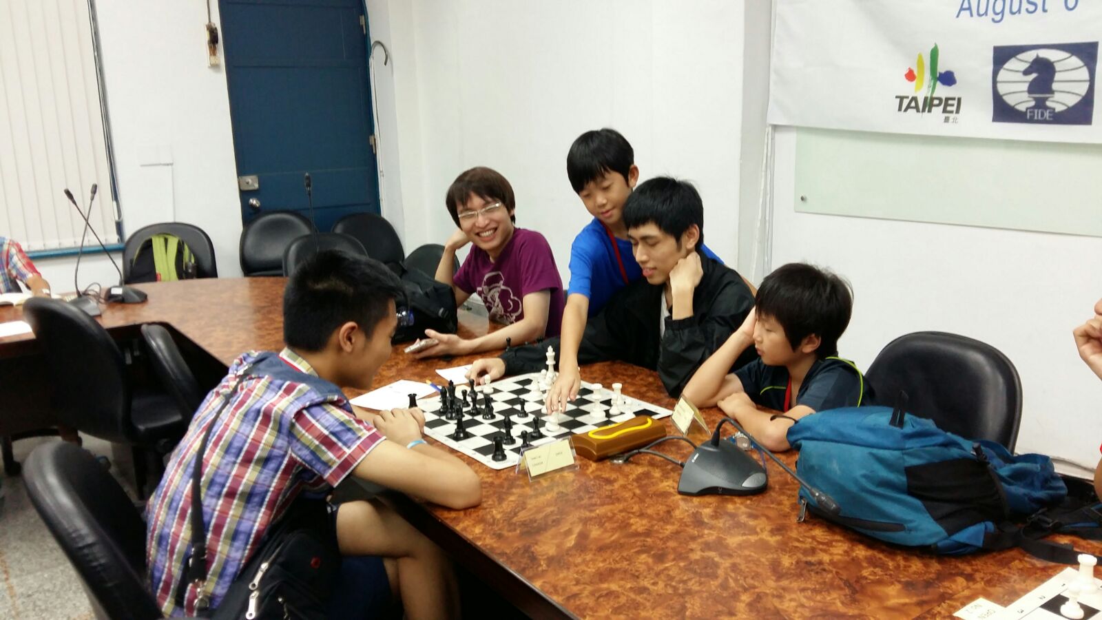 enjoying a game of chess